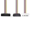 Nedis CCGP73555VA015 sisäinen virtakaapeli 0,15 m SATA 15-napainen Molex