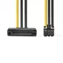 Sisäinen virtakaapeli Nedis CCGP74200VA015 0,15 m SATA 15-napainen uros