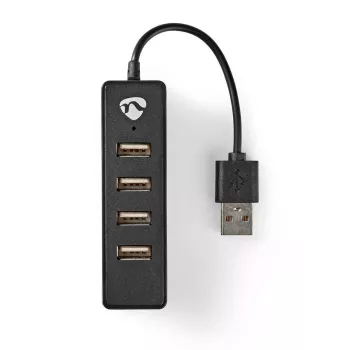 USB-keskitin Nedis UHUBU2420BK USB 2.0 480 Mbit/s musta