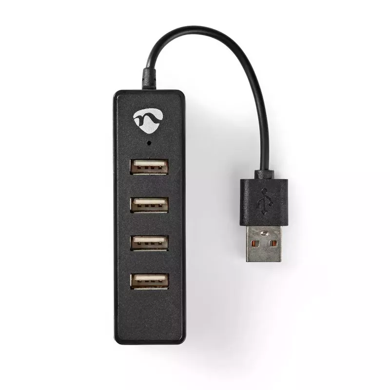USB-keskitin Nedis UHUBU2420BK USB 2.0 480 Mbit/s musta