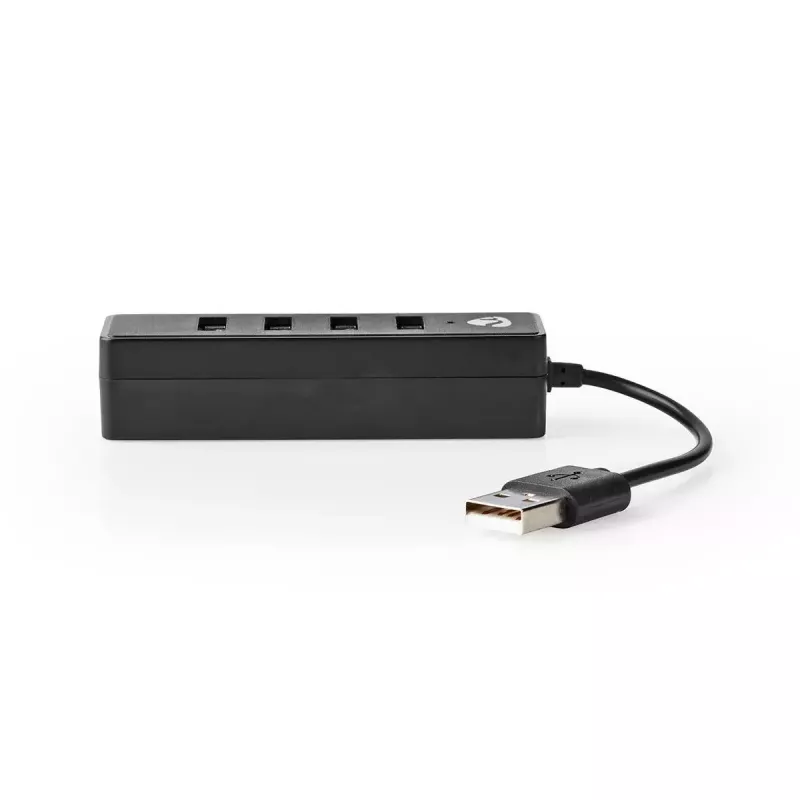 USB-keskitin Nedis UHUBU2420BK USB 2.0 480 Mbit/s musta