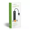 USB-keskitin Nedis UHUBU2420BK USB 2.0 480 Mbit/s musta