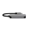 USB-keskitin Nedis CCGB64230GY01 Type-C 5000 Mbit/s harmaa