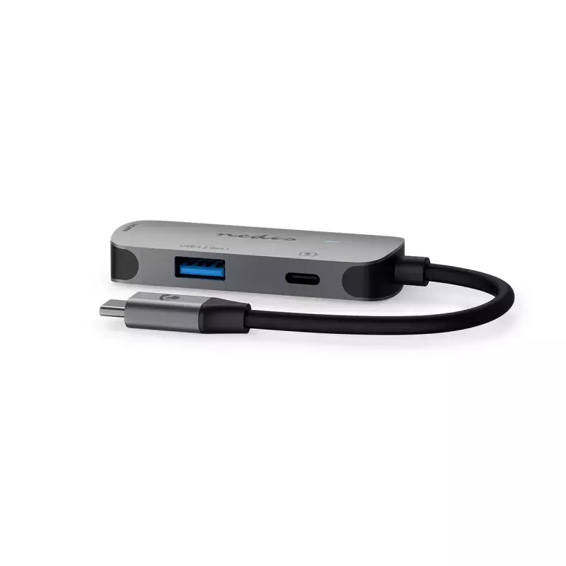 USB-keskitin Nedis CCGB64230GY01 Type-C 5000 Mbit/s harmaa