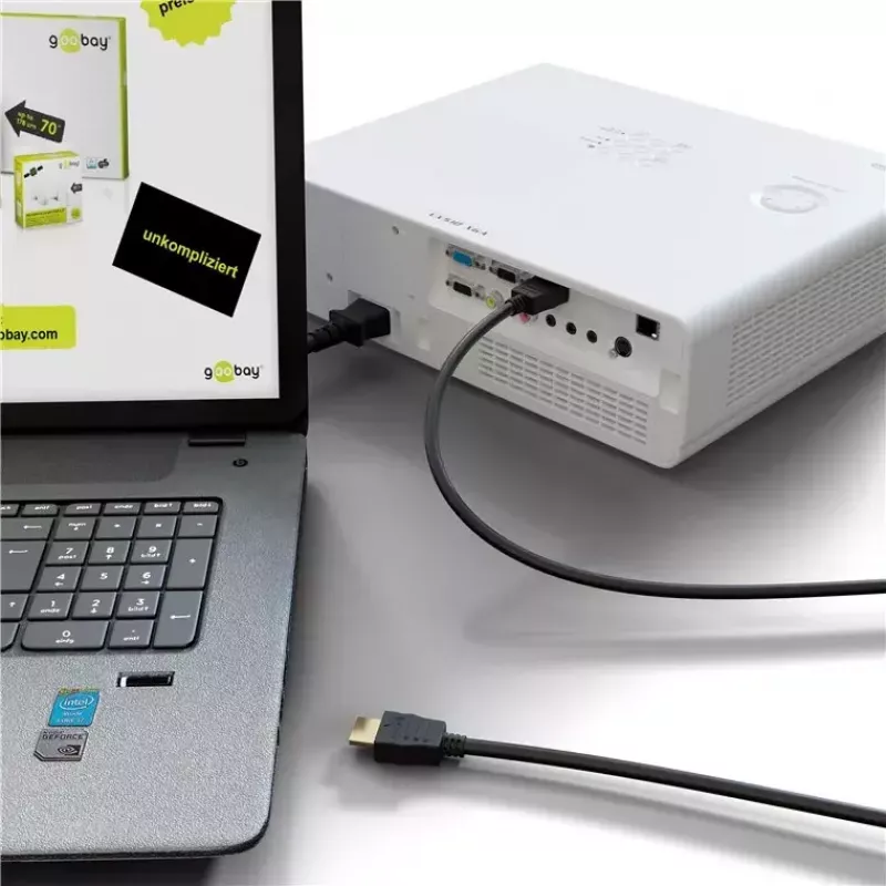 HDMI-kaapeli Goobay 61638 1 m HDMI Type-A uros 48 Gbit/s musta