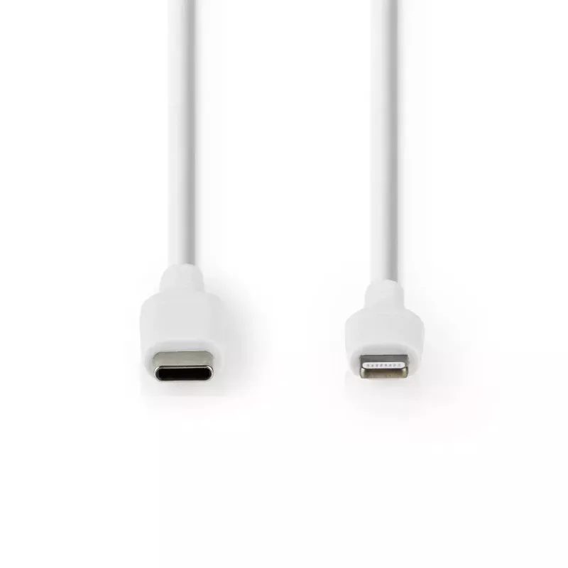 Lightning-kaapeli Nedis CCGW39650WT10 1 m valkoinen USB-C