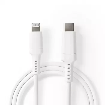 Lightning-kaapeli Nedis CCGW39650WT10 1 m valkoinen USB-C