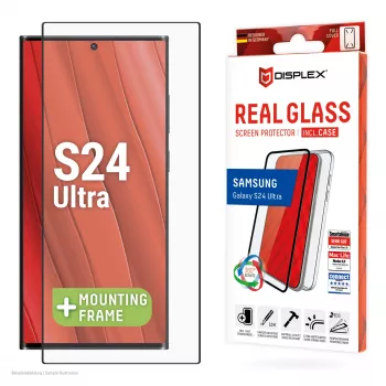 Displex näytönsuojakalvo + kotelo Samsung Galaxy S24 Ultra, Eco-asennuskehys, täysi peitto