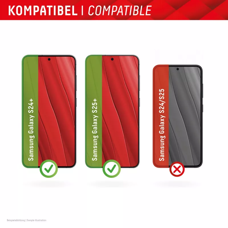 Displex Smart Glass (9H) Samsung Galaxy S24+/S25+, asennustarra, särkymätön