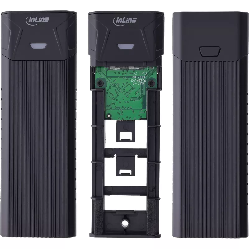 InLine USB3.2 Gen.2 USB-C M.2 SSD (PCIe NVMe & SATA) kotelo