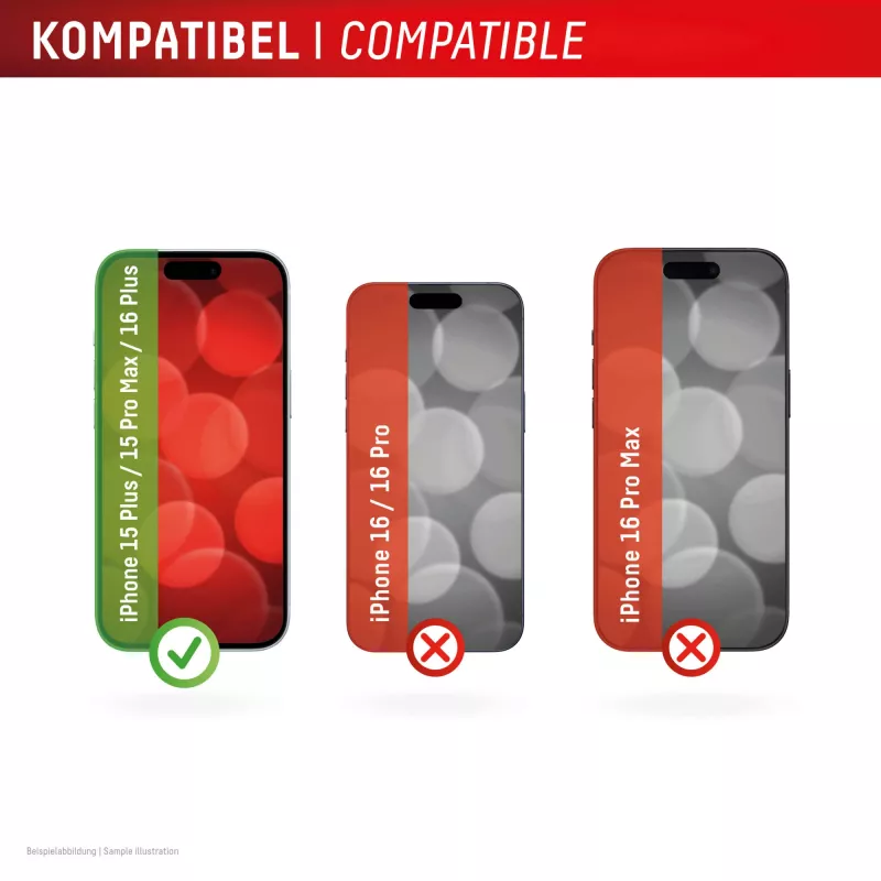 Displex näytönsuojakalvo (10H) Apple iPhone 15 Plus/15 Pro Max/16 Plus, Eco-asennuskehys, naarmuuntumaton