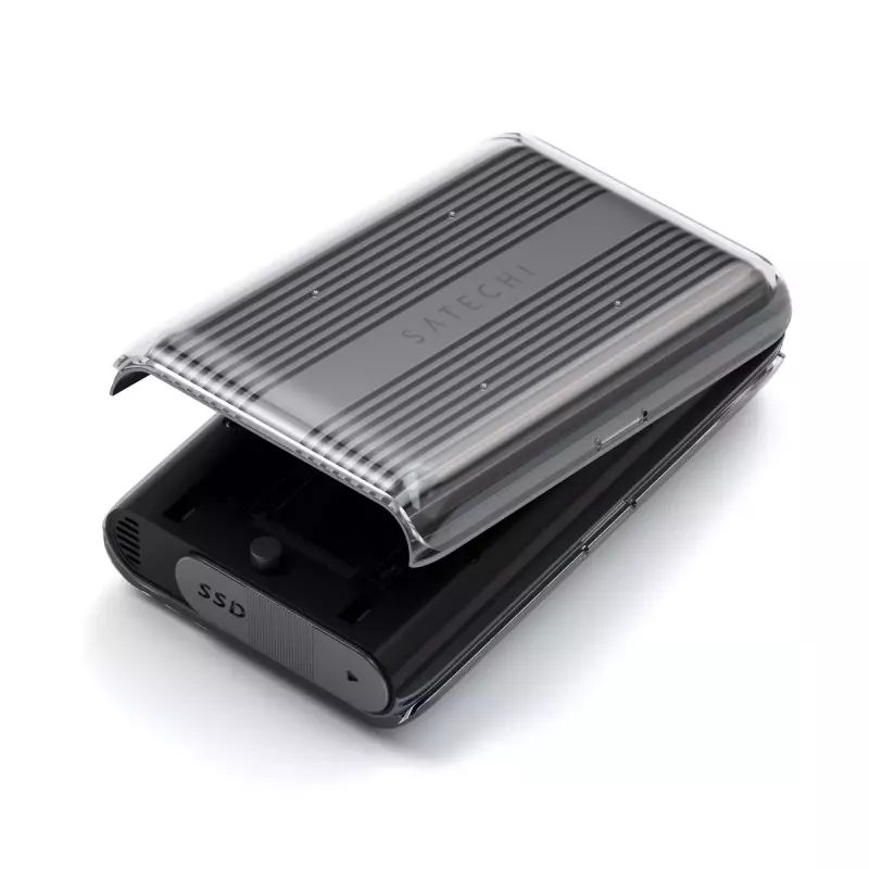 SSD-kotelo Satechi USB4 NVMe SSD Pro 4 TB 40 Gbit/s harmaa läpinäkyvä
