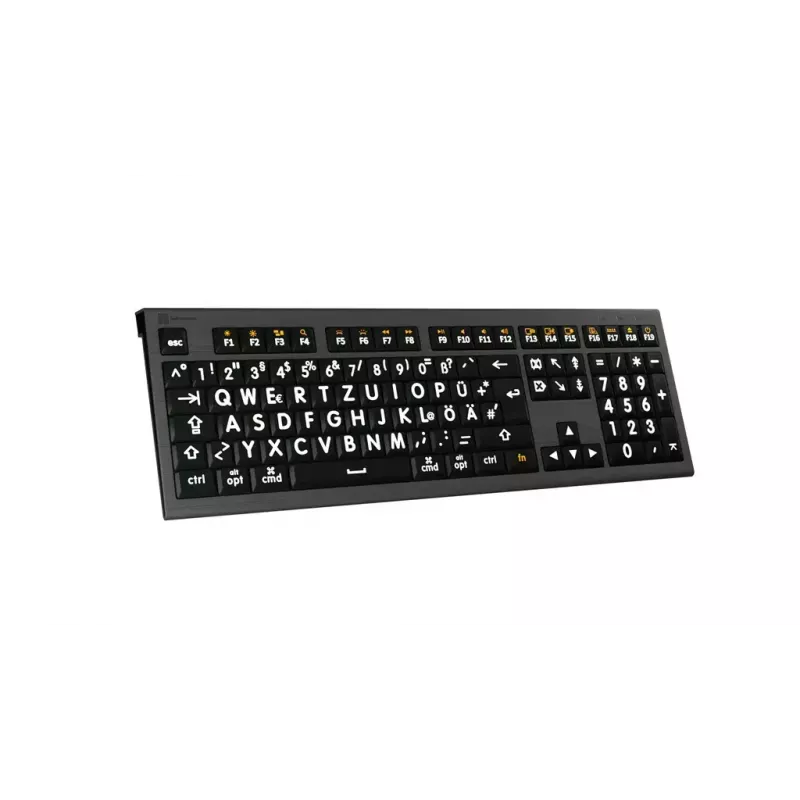 Logickeyboard LKB-LPWB-A2M-DE näppäimistö yleismalli USB QWERTZ saksa musta