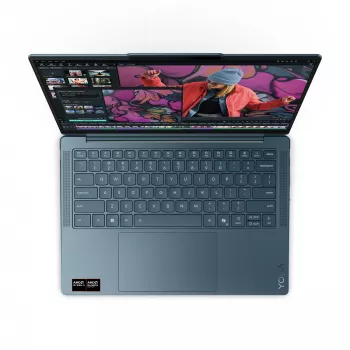 Lenovo Yoga Slim 7 14AKP10 83JY006BGE Copilot+ PC -kannettava tietokone, AMD Ryzen AI 7 350, 35,6 cm (14 tuumaa) OLED, 16 GB LPDDR5-SDRAM, 512 GB SSD NVMe, AMD Radeon 860M, Windows 11 Home, turkoosi