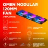 HP OMEN modulaarinen 120mm tuuletin - kolmen pakkaus musta