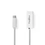 Verkkokaapeli Nedis CCGB64950WT02 RJ-45 Cat8.1 0,2 m valkoinen
