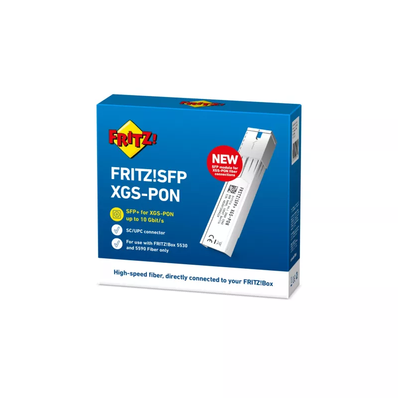 FRITZ! SFP XGS-PON verkon lähetin-vastaanotinmoduuli kuitu 10000 Mbit/s