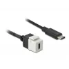 Keystone-moduuli DeLOCK 86399 litteä musta valkoinen USB-C