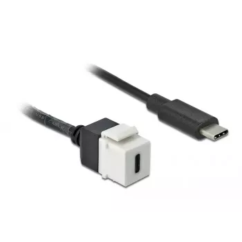 Keystone-moduuli DeLOCK 86399 litteä musta valkoinen USB-C