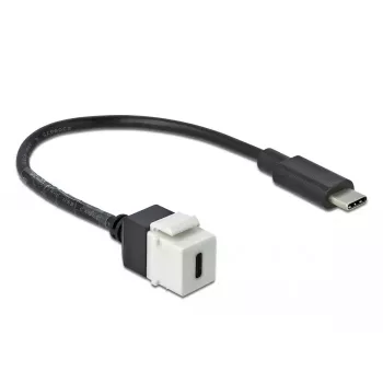 Keystone-moduuli DeLOCK 86399 litteä musta valkoinen USB-C