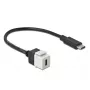 Keystone-moduuli DeLOCK 86399 litteä musta valkoinen USB-C