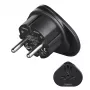 Hama 00223454 verkkopistoke-adapteri tyyppi E/F hybridi universaali musta