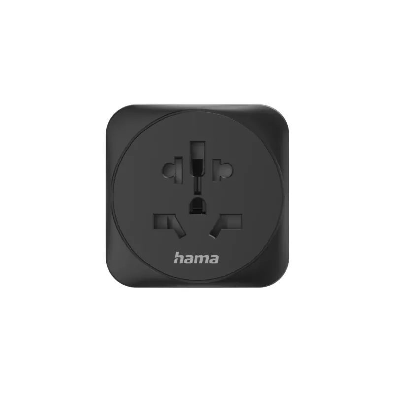 Hama 00223454 verkkopistoke-adapteri tyyppi E/F hybridi universaali musta