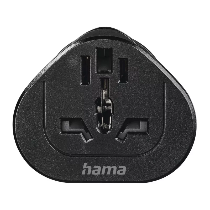 Hama 00223454 verkkopistoke-adapteri tyyppi E/F hybridi universaali musta