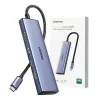 UGREEN 20956A Revodok CM511 6-in-1 USB-C-hubi, HDMI, 3x USB-A 3.0, SD/TF, 5 Gbps, hopea