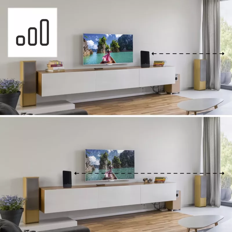Sisäantenni Hama Pro 2 m USB musta 135x10x200mm