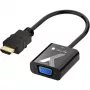 Techly kaapelisovitin muunnin HDMI - VGA musta 0,1 m 1920x1200 60 Hz