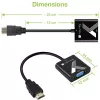 Techly kaapelisovitin muunnin HDMI - VGA musta 0,1 m 1920x1200 60 Hz