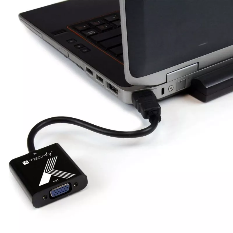 Techly kaapelisovitin muunnin HDMI - VGA musta 0,1 m 1920x1200 60 Hz