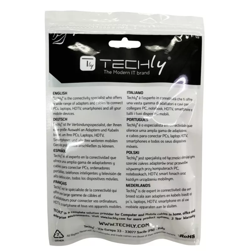 Techly kaapelisovitin muunnin HDMI - VGA musta 0,1 m 1920x1200 60 Hz