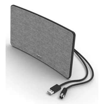 Sisä-TV-antenni Hama Fabric Design musta harmaa USB 2 m