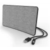 Sisä-TV-antenni Hama Fabric Design musta harmaa USB 2 m