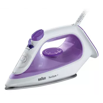 Braun TexStyle 1 SI 1080 -höyrysilitysrauta keraaminen pohja 2000 W musta, violetti