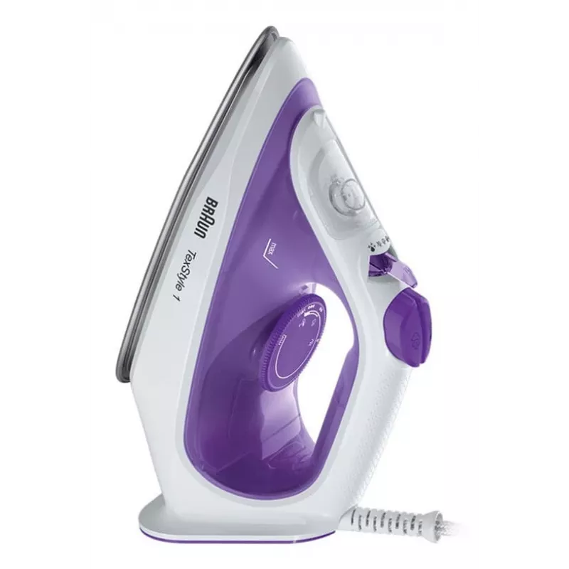 Braun TexStyle 1 SI 1080 -höyrysilitysrauta keraaminen pohja 2000 W musta, violetti