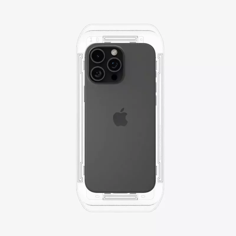 Näytönsuoja Spigen GLAS.tR EZ Fit Apple iPhone 16 Pro karkaistu lasi läpinäkyvä 2 kpl
