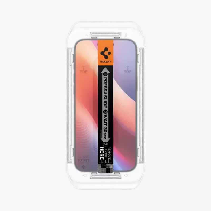 Näytönsuoja Spigen GLAS.tR EZ Fit Apple iPhone 16 Pro karkaistu lasi läpinäkyvä 2 kpl