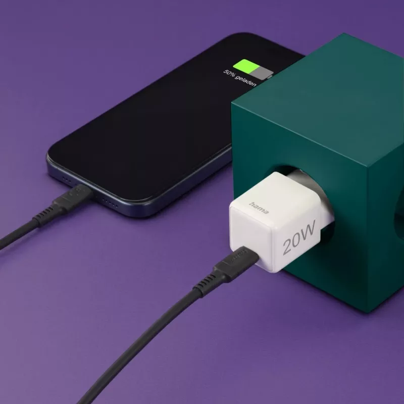 Sisälaturi Hama 00201980 pikalataus valkoinen USB Type-C
