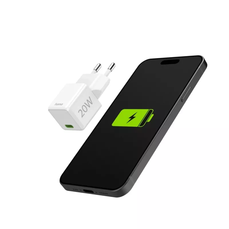Sisälaturi Hama 00201980 pikalataus valkoinen USB Type-C