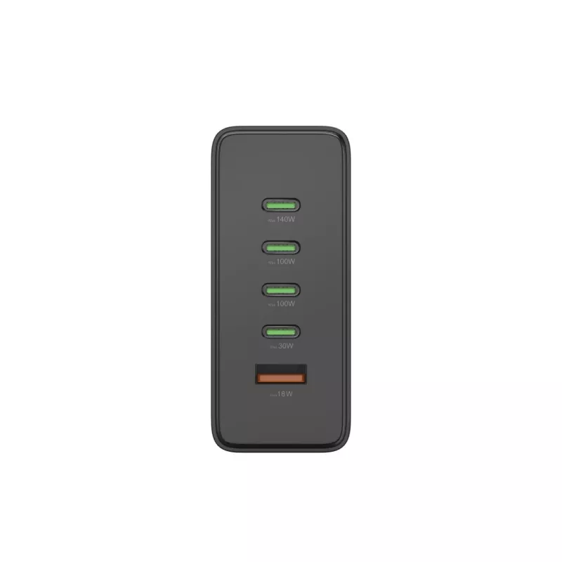 Latausasema HAMA 201977, 240W yhteensä, 4× USB-C, 1× USB-A, musta