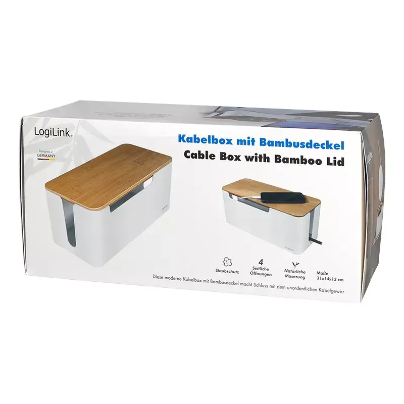 Jakorasia kansi LogiLink KAB0075 bambukansi valkoinen