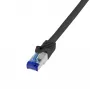 Verkkokaapeli LogiLink C6A033S RJ-45 Cat6a 1 m musta