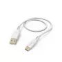 Hama joustava USB-kaapeli USB 2.0 1,5 m USB-A USB-C valkoinen