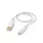 Hama joustava kaapeli 1,5 m valkoinen Lightning - USB-A 2,4 A