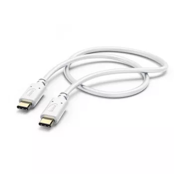 Hama latauskaapeli, USB-C - USB-C, 1,5 m, valkoinen