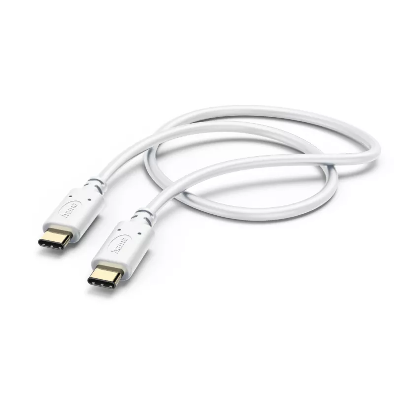 Hama latauskaapeli, USB-C - USB-C, 1,5 m, valkoinen