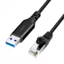 Verkkokaapeli LogiLink CU0400 RJ-45 Cat6 1 m musta